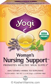 Yogi Tea Kosher Woman&rsquo;s Nursing Support Tea - Formerly Woman&rsquo;s Nursing Mom Tea 16 Tea Bags