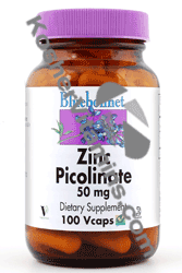 Bluebonnet Kosher Zinc Picolinate 50 mg 50 Vcaps
