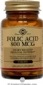 Solgar Kosher Folic Acid 800 Mcg.  250 Tablets