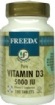 Freeda Kosher Vitamin D3 5000 IU 100 Tablets
