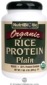 NutriBiotic Kosher Organic Rice Protein Plain 21 OZ