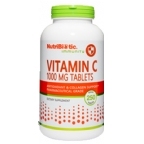 NutriBiotic Vitamin C (Ascorbic Acid) 1000 mg Vegan Suitable Not Certitified Kosher 250 Tablets