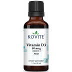 Kovite Kosher Vitamin D3 Drops 2000 IU (50 mcg) - Mint  1 fl oz. 