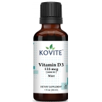 Kovite Kosher Vitamin D3 Drops 5000 IU (125 mcg) per Serving - Mint Flavor  1 fl oz