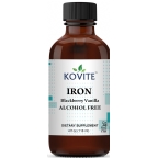 Kovite Kosher Liquid Iron 10 mg -  Alcohol Free Blackberry Vanilla Flavor  4 fl oz. 