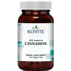 Kovite Kosher Organic Cinnamon 1000 mg per serving 180 Vegetable Capsules 