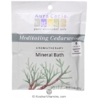 Aura Cacia Aromatherapy Mineral Bath Salt Meditation Cedarwood 6 Packets