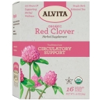 Alvita Kosher Organic Red Clover Circulatory Support Tea 16 Tea Bags
