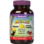 Bluebonnet Kosher Super Earth Rainforest Animalz Vitamin D3 400 IU Chewable Mixed Berry Flavor 90 Chewable Tablets