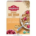 Arrowhead Mills Kosher Organic Oat Bran Flakes Cereal Dairy 12 Pack 12 OZ