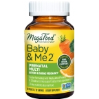 MegaFood Kosher Baby & Me 2 Herb Free Whole Food Prenatal Multivitamin & Mineral  60 Tablets
