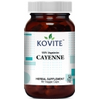 Kovite Kosher Organic Cayenne 500 mg Full Spectrum 90 Vegetable Capsules 