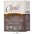 Choice Organics Tea Kosher Earl Grey Black Tea 6 Pack Caffeine Free 16 Tea Bags