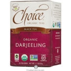 Choice Organics Tea Kosher Darjeeling Black Tea 6 Pack 16 Tea Bags