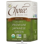 Choice Organics Tea Kosher Premium Japanese Green Tea 6 Pack 16 Tea Bags