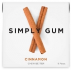 Simply Gum Kosher Chewing Gum - Natural Cinnamon Flavor 15 Pieces