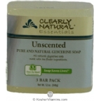 Clearly Natural Glycerine Bar Soap Unscented 3 Pack 4 OZ