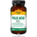 Country Life Kosher Folate Folic Acid 800 Mcg 100 Tablets