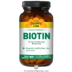 Country Life High Potency Biotin 10 mg 120 Vegetarian Capsules