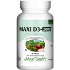 Maxi Health Kosher Vitamin D3 2000 IU 90 Tablets