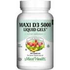 Maxi Health Kosher Vitamin D3 5000 IU  180 Liquid Softgels