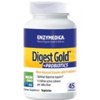 Enzymedica Digest Gold + Probiotics Advanced Enzymes with Probiotics Vegetarian Suitable Not Certified Kosher  45 Capsules