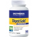 Enzymedica Digest Gold + Probiotics Advanced Enzymes with Probiotics  Vegetarian Suitable Not Certified Kosher  90 Capsules
