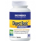 Enzymedica Digest Basic Essential Digestive Enzymes+ Probiotics Vegetarian Suitable Not Certified Kosher  30 Capsules