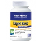 Enzymedica Digest Basic Essential Digestive Enzymes+ Probiotics Vegetarian Suitable Not Certified Kosher  90 Capsules