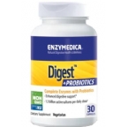Enzymedica Digest + Probiotics Complete Enzymes With Probiotics Vegetarian Suitable Not Certified Kosher  30 Capsules