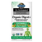 Garden of Life Dr. Formulated Enzymes Organic Digest+ Tropical Fruit Flavor Vegetarian Suitable Not Kosher Certified 90 Chewable Tablets
