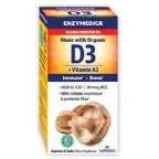 Enzymedica Kosher Organic Vitamin D3 + K2 60 Capsules