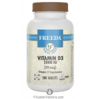 Freeda Kosher Vitamin D3 2000 IU (50 mcg) 100 Tablets