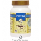 Freeda Kosher Pure Vitamin B2 100 Mg 100 Veg Caps