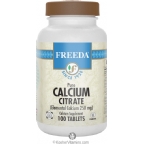 Freeda Kosher Calcium Citrate 250 Mg 100 Tablets