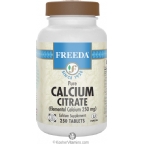 Freeda Kosher Calcium Citrate 250 Mg 250 Tablets