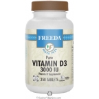 Freeda Kosher Vitamin D3 3000 IU 250 Tablets