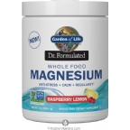 Garden of Life Kosher Dr. Formulated Whole Food Magnesium Anti Stress+Calm+Regularity Raspberry Lemon Flavor 7 OZ