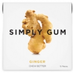 Simply Gum Kosher Chewing Gum - Natural Ginger Flavor 15 Pieces