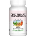 Maxi Health Kosher Gingermax Ginger, Bromelain & B6 60 MaxiCaps