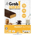 Grab1 Kosher Nutrition Bar 15g Protein Peanut Butter Dairy Cholov Yisroel 20 Bars