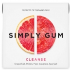 Simply Gum Kosher Chewing Gum Cleanse - Grapefruit and Prickly Pear Flavor 15 Pieces