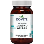 Kovite Kosher Immuno Well Rx - Powerful Formula with Astragalus, Echinacea, Garlic and Mushrooms 90 Vegetable Capsules 