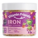 Vitamin Friends Kosher Chewable Iron 5 mg. B Complex Gummies - Strawberry Flavor 60 Gummies