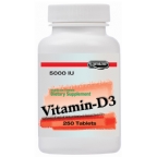 Landau Kosher Vitamin D3 5000 IU  250 Tablets