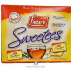Lieber’s Kosher Sweetees Zero Calories Sweetener 50 Packets - Passover 1.75 Oz