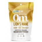 OM Mushroom Nutrition Kosher Organic Lion’s Mane Mushroom Powder 3.5 Oz