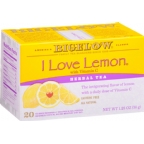 Bigelow Kosher I Love Lemon with Vitamin C Herbal Tea 20 Tea Bags