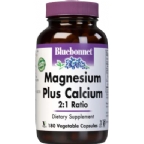 Bluebonnet Kosher Magnesium Calcium 2:1 Ratio 180 Vegetable Capsules