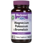 Bluebonnet Kosher Magnesium & Potassium Plus Bromelain 120 Vcaps